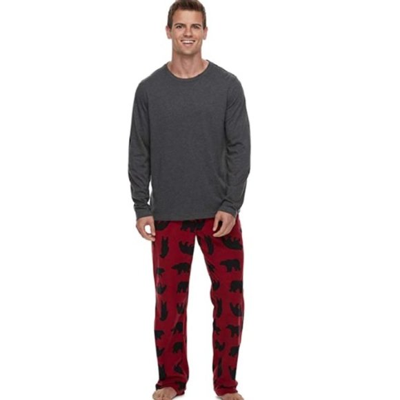 Kohl's | Pants | Mens Kohls 2 Pc Pajama Set Pajamas Size M L Xl Bears ...